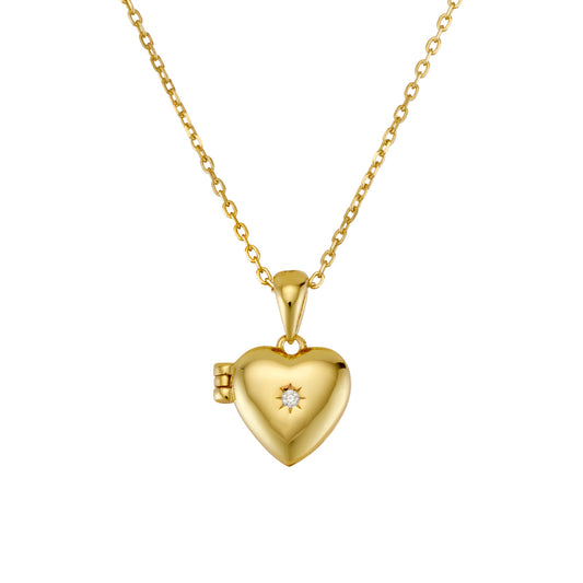 Heart Love Locket Gold